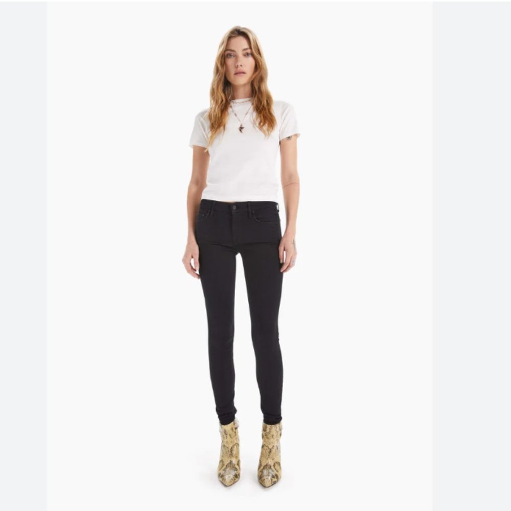 MOTHER Black Skinny Jeans